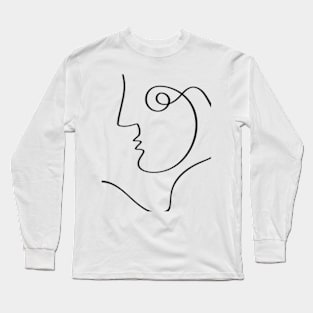 One line figurative drawing Long Sleeve T-Shirt